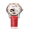 Armbandsur Schweiz Nesun Automatiska mekaniska kvinnors klockor Diamond Moon Fas Leather Waterproof Luminous Clock