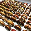 100pcs Band Rings Mix Styles Handmade Craft Men's Women's Fashion Natural Wood Band Party Jewelry Ring Gifts Brand New d238K