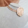 Catene Collana sexy con fiori di rosa per donne Collo clavicola Girocolli in pizzo Accessori per gioielli da donna Regalo per ragazza