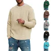 Magliette da uomo Camicia con fondo lavorato a maglia Tinta unita Girocollo Manica lunga Pullover Cappotti di lana da uomo per uomo 4x-5x