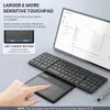 Teclados Dobrável Teclado Bluetooth Recarregável com Grande Touchpad Tri Dobrável Ultra Slim Travel 231130