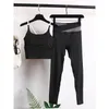 AL0LULU With Logo Yoga Clothing Set Women's Sports Bra Gym Running Yoga Pants