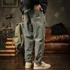 Мужские джинсы Мужские ковбойские брюки Рабочая одежда Брюки Укороченные прямые гранж Y2k Обычная одежда 2000-х годов 2023 Мода Широкие штаны Стильные