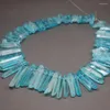 Colares Pingente Kindgems Raw Aqua Cura Cristal Quartz Colar Ponto Beads Top Perfurado Rock Mulheres Fine Jewelry