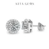 Boucles d'oreilles rondes en argent 925 plaqué rhodium, coupe ronde, 3,0 ct, test réussi, couleur D, bijoux, cadeau pour petite amie, 231130