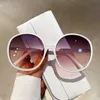 High end Instagram style personalized circular frame gradient color sunglasses women's retro fashion trend UV resistant sunglasses