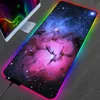 Mouse Pads Bilek RGB Galaxy Saman Yol Pad Kawaii Oyun Aksesuarları XL Halı Pc Oyuncu Tamamlayıcı Bilgisayar Varmilo Klavye Masası MOUSEPAD 231130