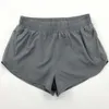 Lu Lu Shorts Aligta Lemon Yoga Kvinnor Lossa Sido-blixtlåset Gym Träning Running Drawcord Outdoor Short Anti-Glash Shorts Jogger A2