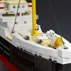 Julleksakstillbehör 1059st Titanic Ship Building Blocks Toy Classic Movie Cruise Ship Assemble Model Bricks Desktop Decoration Kids Christmas Gifts 231129