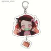 Keychains Lanyards New Blade of Keychain Blade of Keychains Cute Figures Pendant Car Key Chain Fans Gift Anime Jewelry R231201