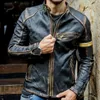 Mens Leather Faux Autumn Motorcykeljacka Men Street Fashion Bomber Jackets Casual Stand Collar Retro Pu Biker outwear 5xl 231201