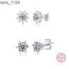 Aangepaste kwaliteit 925 sterling zilveren damesoorbel 5 mm sterling zilveren stud moissanite oorbellen