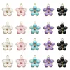 whole 100pcs Fashion classic Cute Enamel Flower Charms Pendant Necklace Bracelet DIY Unique Women Jewelry Accessory237s