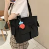 Abendtaschen für Frauen Sommer 2023 Canvas Umhängetasche japanische einfache Handtasche mit großer Kapazität liebenswerter Organizer