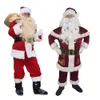 Santa Claus plays the role of a white bearded grandfather in clothing cosplay Christmas set