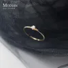 Bandringe Modian HEIßER Verkauf 925 Sterling Silber Leuchtende Klare CZ Schlanke Stapelbare Fingerring für frauen Fashion Party Edlen Schmuck 2020 jahr L231201