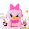 Borsa a tracolla in silicone con anatra Borsa a tracolla Kawaii Daisy Doll Borsa per ragazze in cartone animato Borse da donna Regalo per ragazze