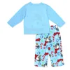 Familjsmatchande kläder Familj Matchande julpyjamas Set Mother Kid Clothman Snowman Print Warm Pyjamas Topspants Vuxen 2st Clothing Xmas Outfit 231130