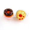 Beracky Accessories Farbige Rauchglaskappe im Donut-Stil, 5 Farben, berauschende Glaskappen für flache Oberseite, abgeschrägte Kante, Quarz-Banger-Nägel, Glas-Wasserbongs, Dab-Rigs-Rohre