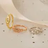 Wedding Rings Fancy 925 Sterling Silver 12 Birth Month Flower Ring 18k Gold Plated Engraving Stamp Wife Girlfriend Gifts Jewelry 231130