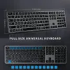 Keyboards Multi-Device Rechargeable Keyboard Bluetooth Backlit Wireless Keyboard Compatible for Laptop Tablet iPad 231130