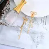 Brincos pendurados bonito cor de ouro vidro cristal zircão opala gota parafuso prisioneiro para presentes femininos encantador data presente brinco artesanal clássico