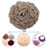 Decorative Flowers 5Pcs 12cm Stereoscopic Burnt Edge Rose Camellia Flower Heads Artificial DIY Handmade Hairpin Brooch Apparel Accessories