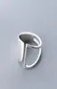 100本物のReal925 Sterling Silver Fine Jewelry Geometric Hollow Plain Long Ring Thumb wider GTLJ14892320142