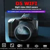 Caméscopes 2023 Produit D5 4K Double caméra haute définition 64 millions de pixels Wifi DSLR Cam Beauty Caméscope numérique Vision nocturne 231030