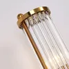 Wall Lamp Gold Minimalist LED Clear Glass For Living Room Bedroom Decor Sconces Luxury Aisle Background Light Bedside