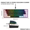 키보드 RGB 백라이트 키패드 트락 포팩트 미니 게임 화합물 기능 V700WB 유선 61keys mticolor 230109 드롭 배달 컴퓨터 netw dhnul