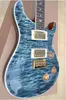 Reed Smith Custom Smith Maple Top Top Vintage Blue Electric Guitar Eagle Headstock Logo, MOP Birds Inlay, Tremolo Bridge, Gold Hardware