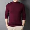 Pulls pour hommes Pull en cachemire pour hommes de marque demi-col roulé hommes pulls en tricot pour hommes jeunesse vêtement tricoté fin homme pull 231201