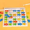 Lärande leksaker montessori baby trämagnetisk fiskebrev kognition spel färg parning brädet lärarhjälpmedel utbildning leksak för barn 231201