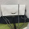 Pochette rock huśtawka twoje skrzydła Zadig Voltaire Bag Designer Torby Women Fashion oryginalne skórzane skrzydło luksusowe sprzęgło Cross Body Man Modna torba na ramię na ramię