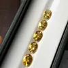 TBJ Doğal Brezilya Citrine Oval Cut6 8 mm Yaklaşık 1ct Yukarı Citrine Gevşek Taş Taşları 925Silver Takı Doğal Taş H1241A