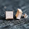 2020 Boucles d'oreilles StudMens Big Bling Ear Jewelry 3 Colors Vis Back Micro Pave CZ Oreille pour hommes1311y