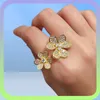 Luxusschmuck Designerringe Blumen Verlobungsringe für Frauen Silber Roségold 18 Karat Gold Mode Edelstahl Schmuck Liebhaber R7079613