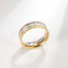 Pierścień designerski Carter High Gold 18K Rose Gold Pierścień w kolorze złota klasyczny żółty biały złot