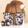 Neoprene Tote Beach Bag leopard Women Casual Totes Bags Fashion camo printed Waterproof neoprene Handbag Female Large Capacity Shoulder Bag