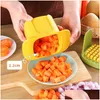 Fruktgrönsaksverktyg Cutter Manual Potato Onion Food Crusher Cutting Mtifunctional Veggie Chopper Grater Morot French Fries Kitchen Otfuj