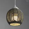 Pendant Lamps Light Shade Woven Retro Lampshade Rattan Chandelier Cover Wicker Lamp For El Restaurant Living Room