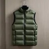 Gilets pour hommes Hommes Automne et hiver Couleur unie Gilet Épaules Stand Up Collier Zipper Double Poches Undershirt Veste Down Hommes Vêtements