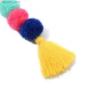 سلاسل المفاتيح Lanyards Women Colorful Tassel Keychain مصنوعة يدويًا من الصوف المفاتيح المسلحة لمحفظة DIY Decor R231201