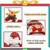 Decoraciones navideñas Diademas Sombreros de Navidad Surtido Santa Claus Reno Astas Muñeco de nieve Banda para el cabello para accesorios de fiesta Disfraz Dhtrr