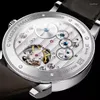 Наручные часы VAGER HAUERS Flying Tourbillon Мужские механические наручные часы Seagull ST8000 Часы с механизмом Сапфировое стекло Водонепроницаемые 50M