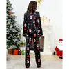 Family Matching Outfits Hristmas Pajamas Family Kids Adults Sleepwear Snowman Long Sleeves Night Clothes Family Matching Outfit Christmas Pajamas Set 231130