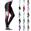 Dameslegging Dames Honkbalprint Panty Controle Yoga Sport Voor hoge taille