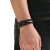 Bracelets de charme LIEBE ENGEL cuir pour hommes multicouche tissé à la main boucle magnétique bracelet Hip Hop Punk cadeaux masculins