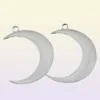 100pcs Aley Metal Moon Charms Antique Silver Charms Colgante para joyas de collar Hallazgos 44x31mm3931205